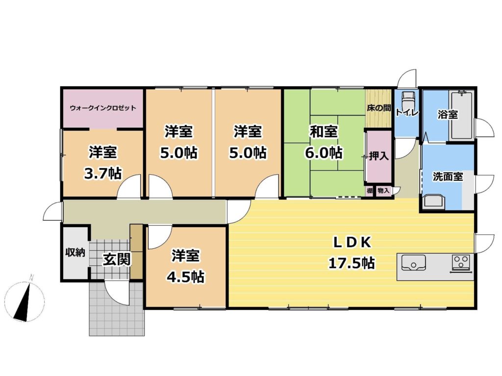 大村市富の原1丁目　住友林業施工　平家建て　4LDK　中古戸建住宅 画像1